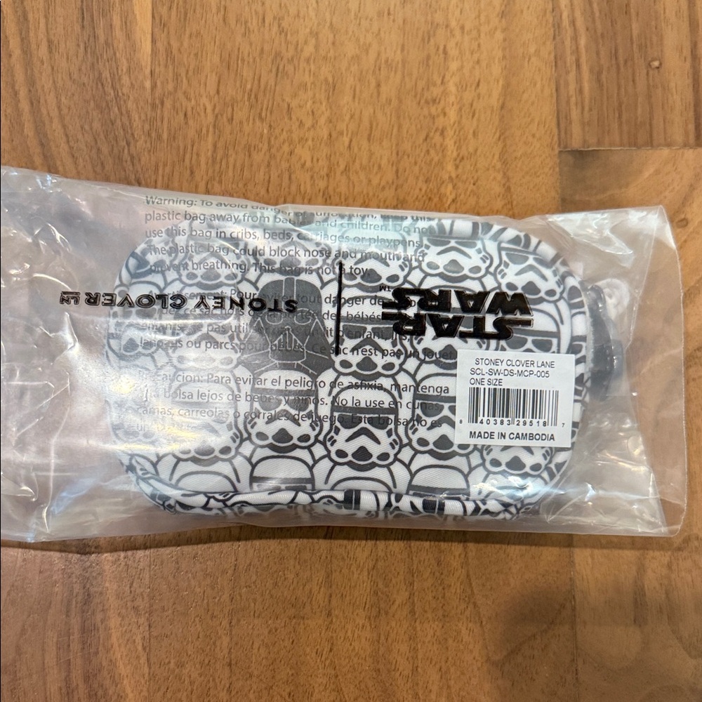 Stoney Clover Lane Star Wars Black and White Stormtrooper Micro Pouch - Picture 2 of 4